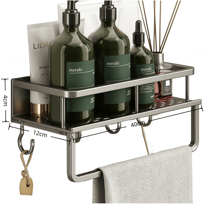 鑫木樽卫生间置物架40cm个高清大图