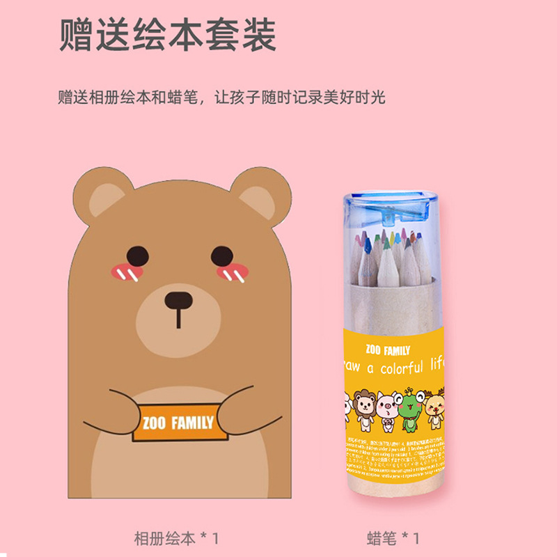 儿童相机拍立得可拍照可打印数码照相机 跨境新款卡通DIY创意玩具 蓝色+32g卡[联系客服改价]高清大图