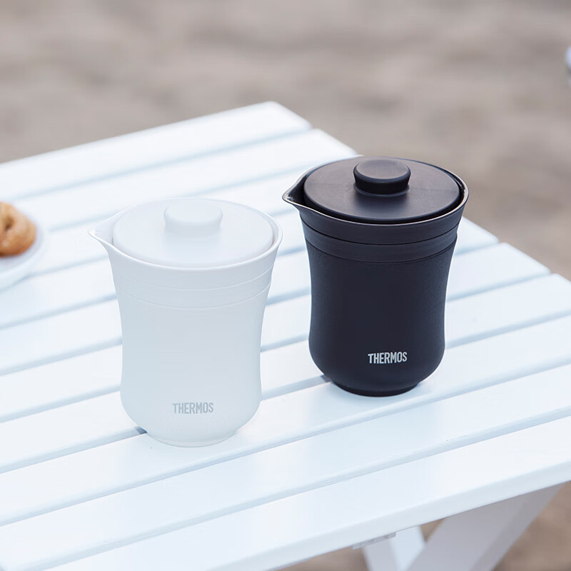 膳魔师(THERMOS)保温杯260ml旅行茶壶茶杯套组女神节礼物露营水杯子TCMU-200 雲白(TT)