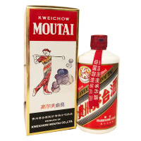 贵州茅台酒 茅台高尔夫会员酒 53度酱香型白酒 500ml 单瓶装 18年年份酒老酒(购买12瓶原箱发货)