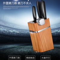 爱仕达(ASD) 不锈钢切片刀果皮刀小厨刀 内置磨刀器 五件套装国产全套厨房刀具 RDG05H6WG