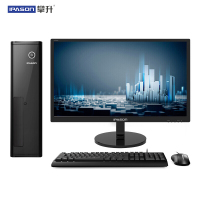 攀升 商睿 商用台式电脑主机 （Intel八代i3-8100 8G 240GSSD 21.5寸IPS屏 商务键鼠 三年上门） 家用办公电脑台式机 轻便迷你主机小机箱商务 办公台式机