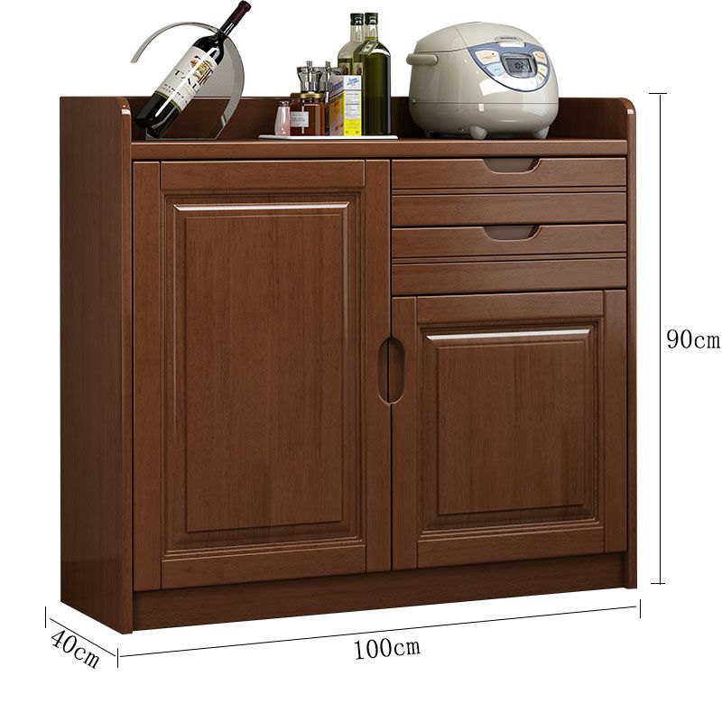 智叶舟实木茶水柜100*40*90cm台高清大图