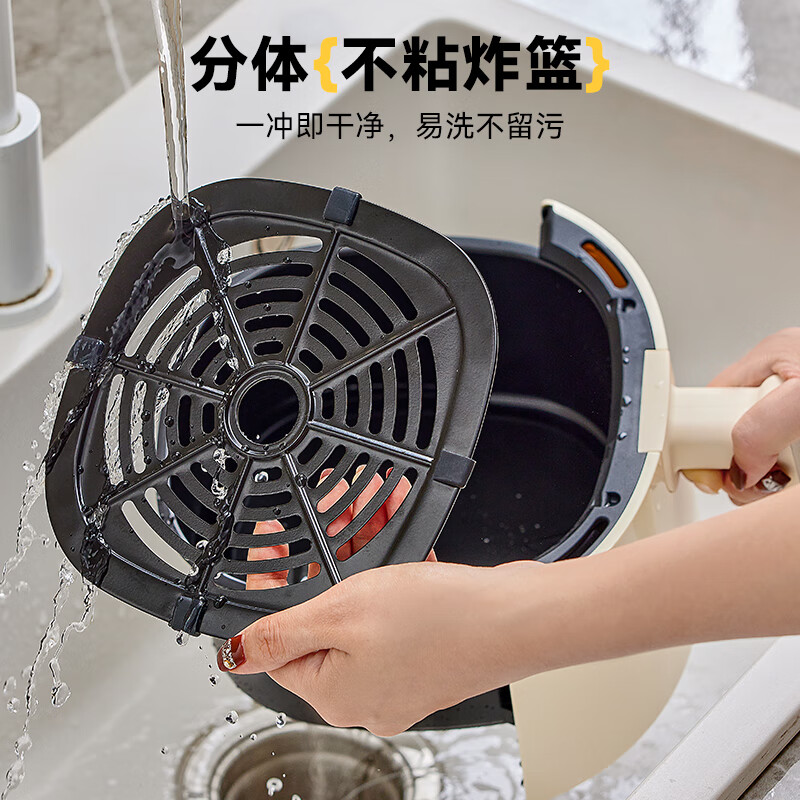小熊(Bear)3L多功能空气炸锅烤箱一体无油烟低脂电炸锅不沾易洗QZG-S10C8高清大图