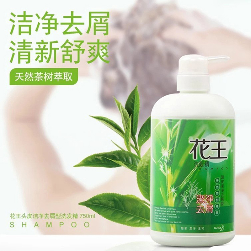 花王(KAO) 洗发水洗发精男女去屑清爽控油洗发露750ml/瓶原装进口 茶树去屑1瓶装