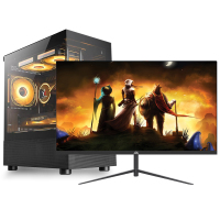 亚当贝尔 家用办公台式电脑主机i7-6800K/RX5700XT 8G独显/32G内存/1TB SSD固态 商务娱乐影音吃鸡黑神话悟空游戏学生电脑整机+27英寸显示器全套