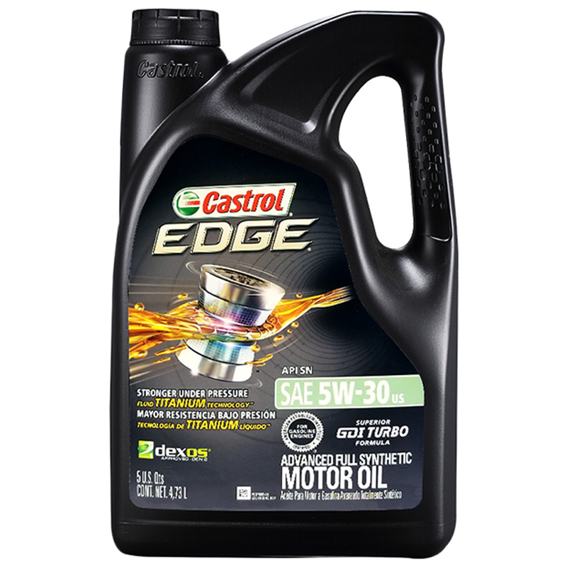 [极护全合成]Castrol嘉实多 美国进口 极护钛流体 5W-30 A1/B1 SN级 全合成机油 5QT/4.73L
