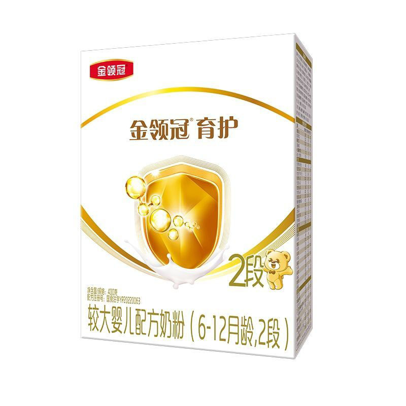 伊利(YILI)金领冠育护 较大婴儿配方牛奶粉金领冠2段400g盒装 新国标高清大图