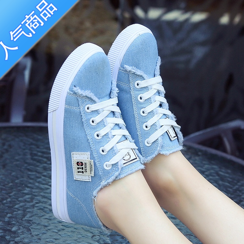 SUNTEK小白鞋子女学生百搭2023年夏季新款ins潮韩版平底低帮帆布鞋高清大图