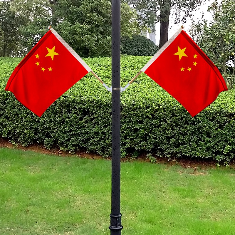 思唯美 壁挂旗红旗PVC杆商场户外斜插式 4号壁挂旗一套(PVC)免钉款高清大图