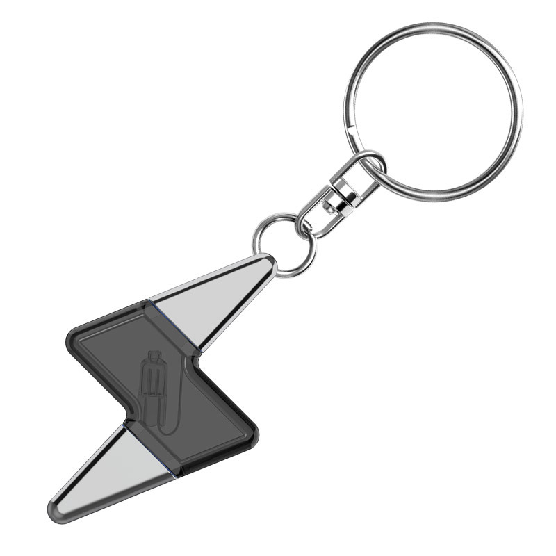 新款静电消除器汽车防静电释放器人体除静电神器车用静电棒钥匙扣 闪电-灰色