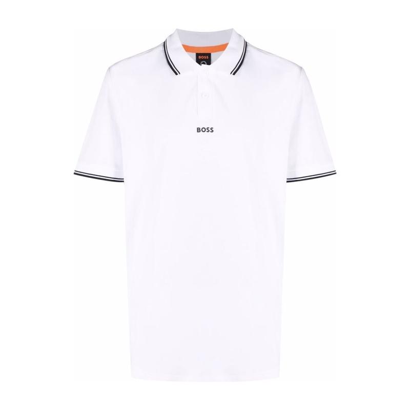 Hugo boss白色经典徽标POLO衫男装短袖直筒设计时尚百搭高清大图