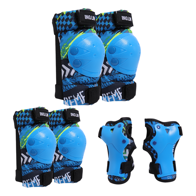 加厚护具儿童滑板双层乐秀自行车平衡车米高运动护膝溜冰轮滑鞋视频