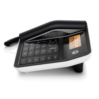 摩托罗拉(MOTOROLA)CT330C电话机座机固定电话 办公家用 双接口 语音报号 钢琴烤漆 (黑色)