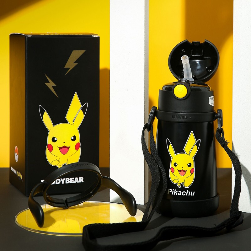 杯具熊学饮保温杯 联名款皮卡丘300ml（手柄+背带）