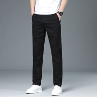 老爷车(LAOYECHE)春夏休闲裤男商务纯棉松紧腰男裤大码修身男士裤子2025新款直筒男装西裤