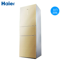 海尔冰箱/Haier 无霜电冰箱 三门 风冷无霜 变频冰箱 一级能效静音 干湿分储 彩晶玻璃面板 BCD-225WDGK