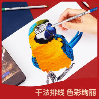 得力(deli)6524 72色水溶性彩铅铁盒装(内赠毛笔)秘密花园填色笔 儿童涂鸦绘画铅笔 彩画笔 涂色笔 画具画材