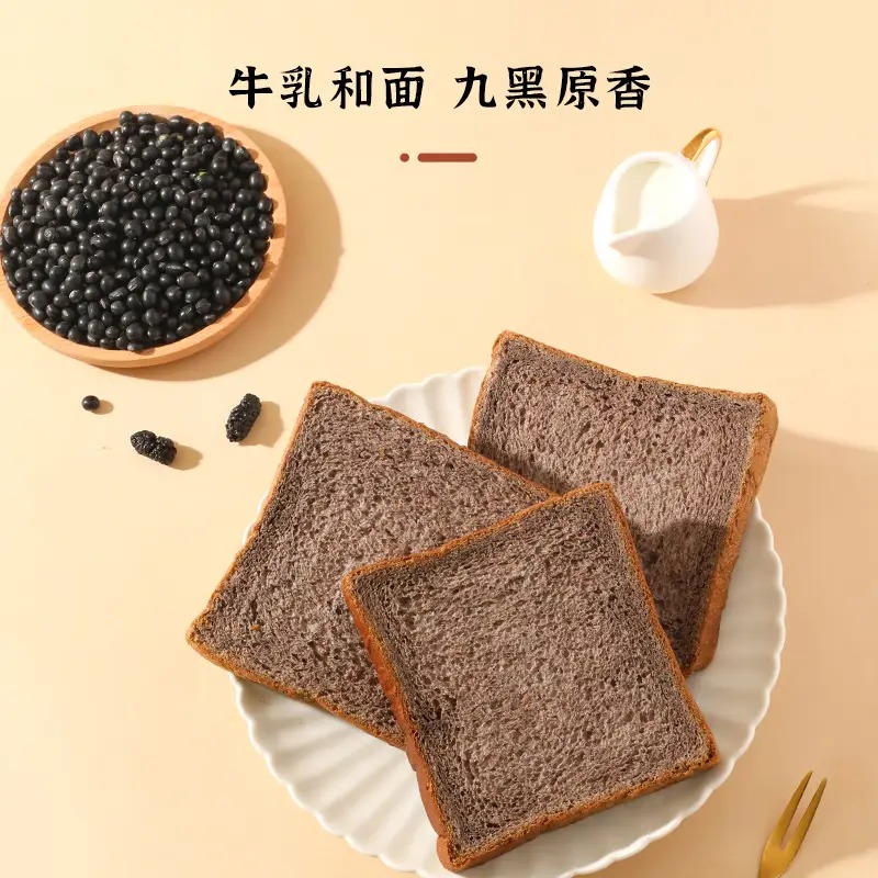 雅觅 无蔗糖 九黑吐司 500g_高清大图