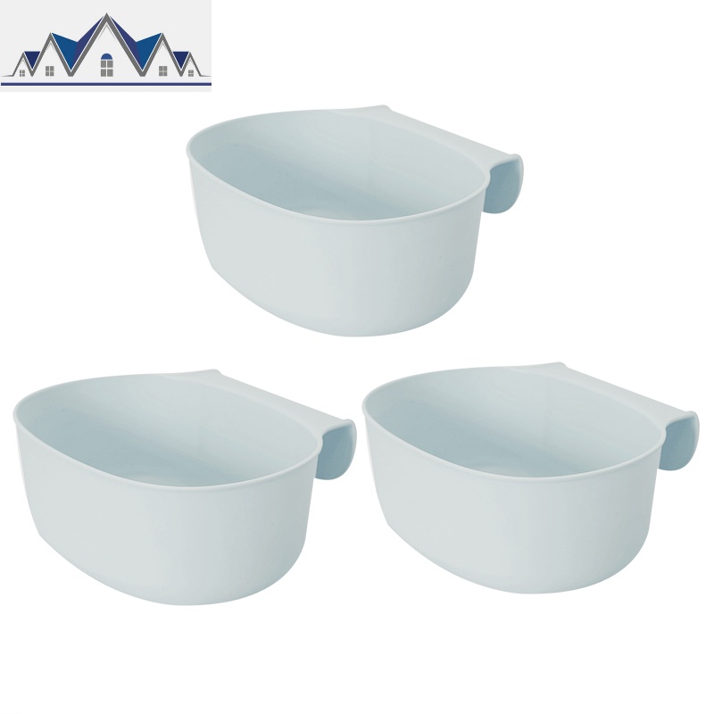 垃圾桶悬挂式厨房橱柜挂式家用床上上铺收纳桌边水池分类灶台的_62 挂式垃圾篓-灰色3个装