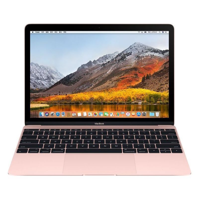 苹果applemacbook12英寸2017新款笔记本电脑高配玫瑰金yn2i58gb512gb