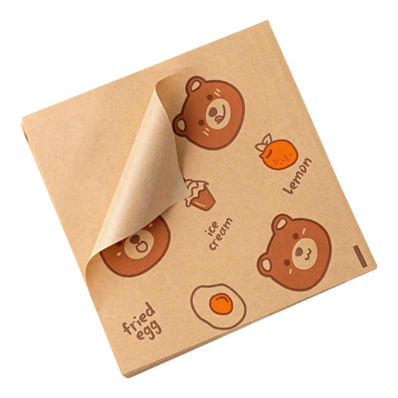 三明治包装袋专用打包汉堡袋防油纸垫淋膜一次性手抓饼外卖家商用高清大图