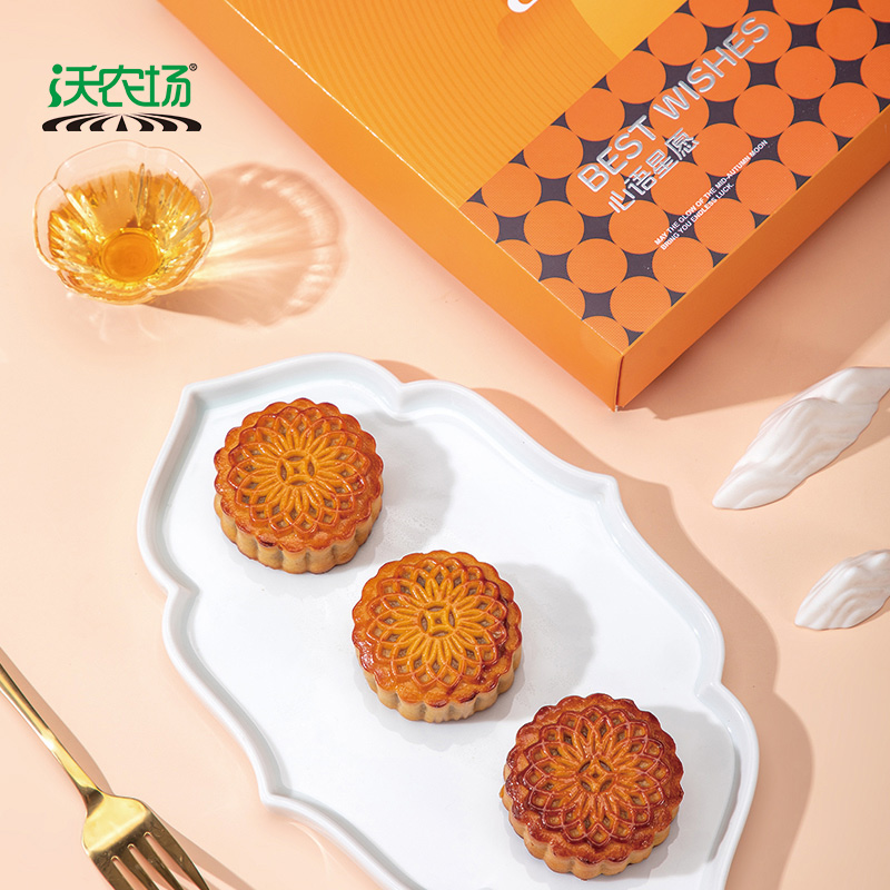 沃农场心语星愿月饼礼盒480g/盒高清大图