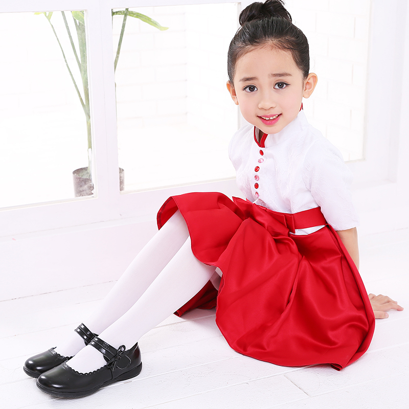 儿童皮鞋真皮女童黑色公主表演出鞋中大童小学生皮鞋四季女单鞋春