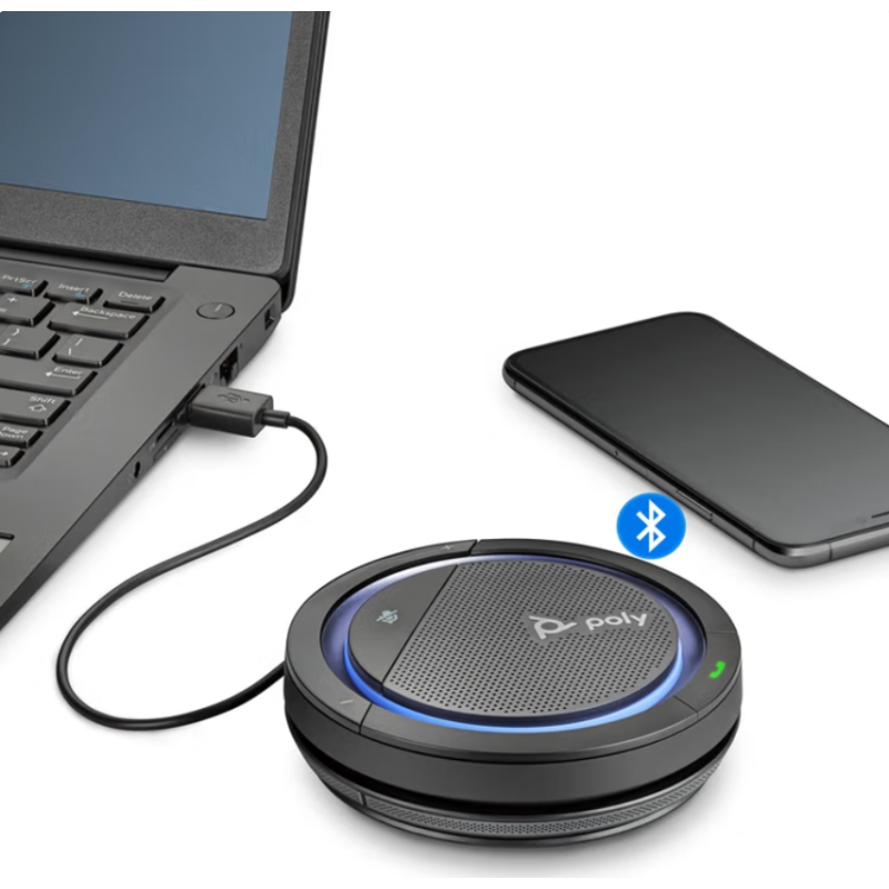 缤特力(Plantronics)免驱动/宝利通USB全向麦克风/有线/无线会议扬声器/电话会议音响P5300USB+蓝牙
