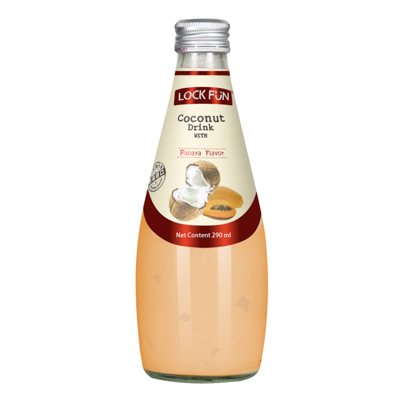 效期至23年7月20日 乐可芬 泰国原装进口椰果椰汁饮料多口味果汁椰子水饮品 [木瓜味]290ml*5瓶特价装