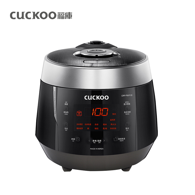福库(CUCKOO)电饭煲 韩国原装进口 合金内胆 高压电饭锅CRP-P061FJD 黑色 3L