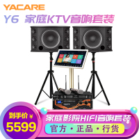 雅桥(Yacare) Y6 家庭ktv音响套装 专业卡拉ok点歌机舞台卡包设备 家用K歌 套餐 功放音箱话筒点歌机一套
