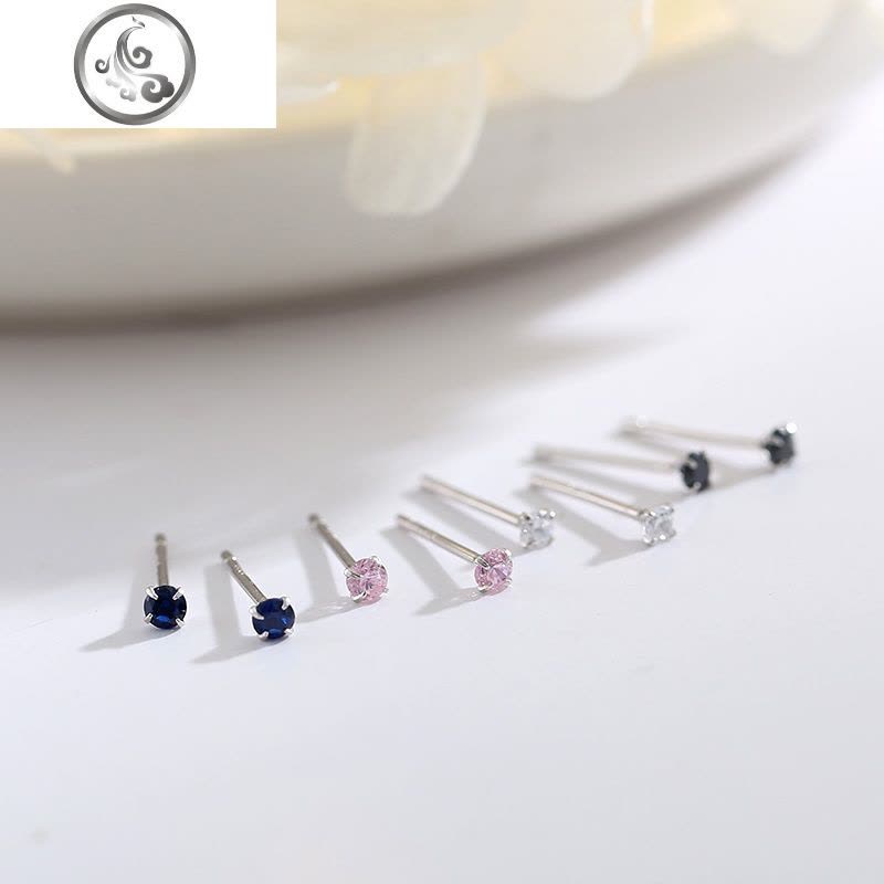 925纯银迷你耳钉 超小精致日韩版简约耳骨钉学生养耳洞耳饰女 JiMi图片