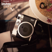 富士(FUJIFILM)INSTAX立拍立得 一次成像 富士小尺寸快显胶片相机 mini90黑色 套餐二(含20张相纸)