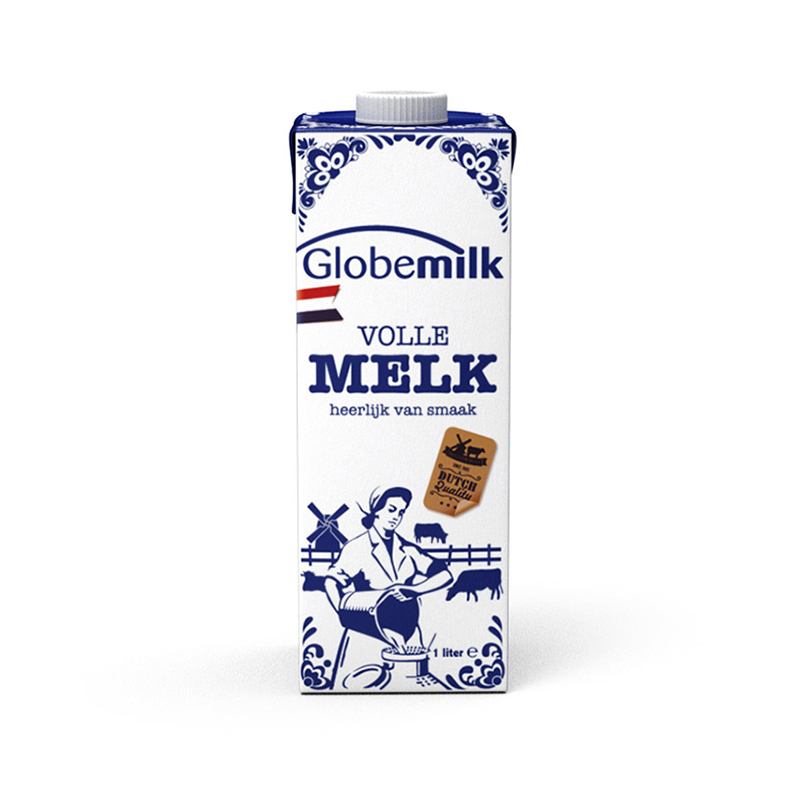 荷高Globemilk 全脂纯牛奶1L*6盒整箱 荷兰原装进口