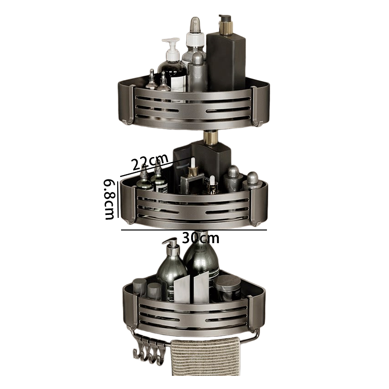 豫汉迎三角四方毛巾架 毛巾架三层个