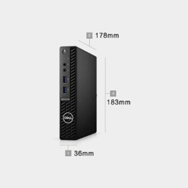 DELL戴尔3080MFF迷你商用台式机+显示器E2216HV i5-10500T/8G/128G固态+1T机械/定制版