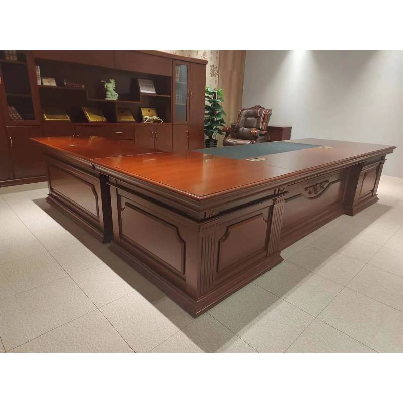 黎明daybreak行政办公桌封闭油漆进口饰面胡桃木色定制长28002600760