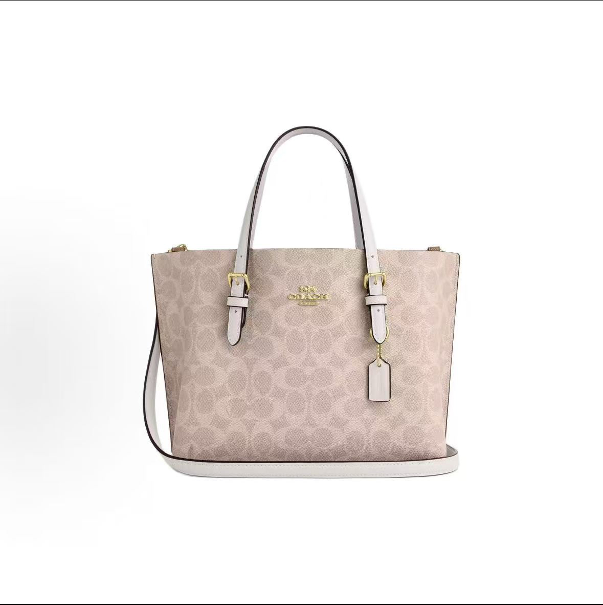 蔻驰(COACH)女包 Mollie25经典老花茉莉托特包购物袋手提单肩斜挎包C4250 CV965 CV965-IMXAQ