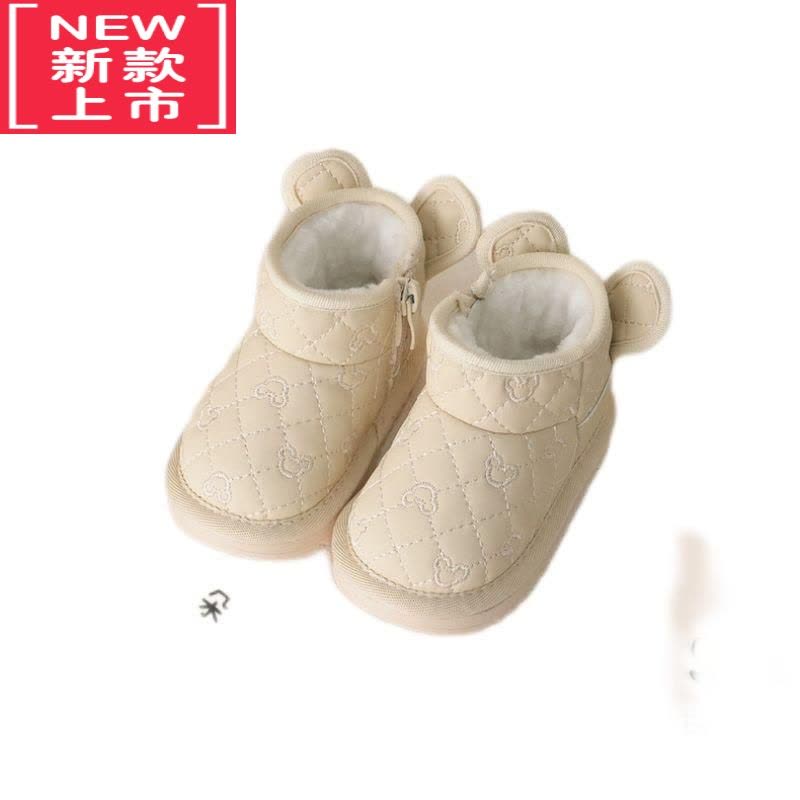 可莉允儿童靴子男童棉鞋加厚绒保暖棉靴宝宝雪地靴防滑女童短靴冬季2022图片