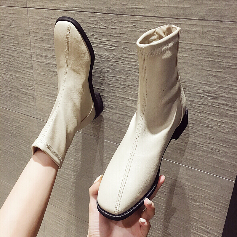 些久夏天靴子女短靴2020新款韩版网红百搭时尚休闲显脚小机车厚底靴潮