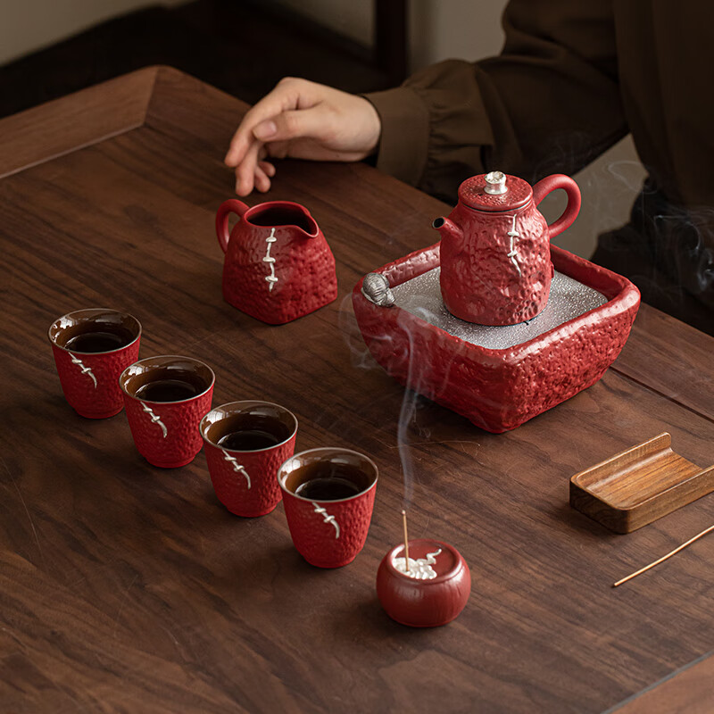 苏氏陶瓷/SUSHI CERAMICS J1112 走进故宫锔钉茶壶小套装 (单位:套)