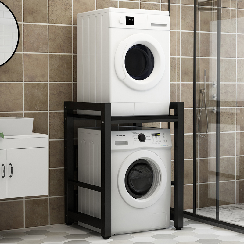 洗衣机置物架ciaa落地双层阳台滚筒洗衣机烘干机叠放洗碗机收纳架定制