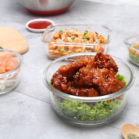 乐扣乐扣(Lock&Lock) 微波炉饭盒 格拉斯饭盒 密封耐热玻璃保鲜容器 LLG861(950ML)