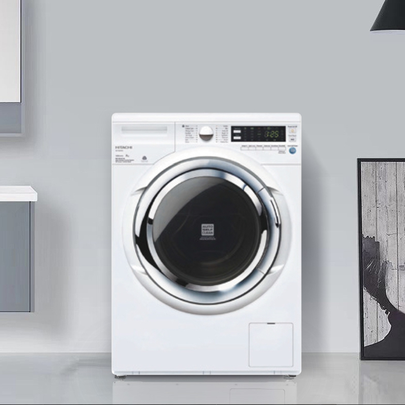 Hitachi/日立 BD-W75AAEC 原装进口 全自动洗脱一体 滚筒洗衣机 7.5KG 90℃筒自洁 净槽 除皱