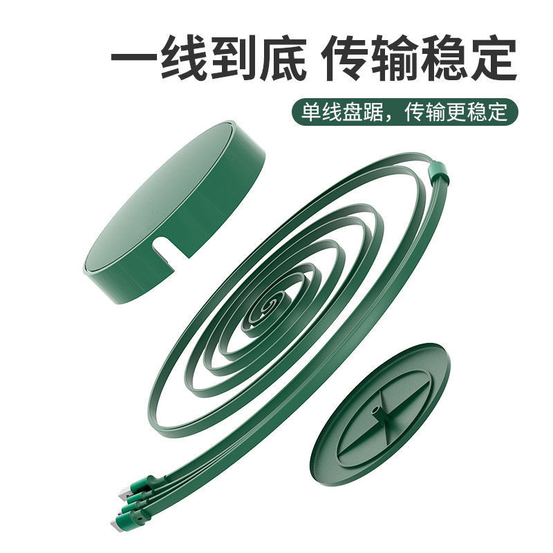 哌佰客pabog RC-03 多功能一拖三伸缩数据线 绿色苹果安卓Type-C多头充电线(1.2米)