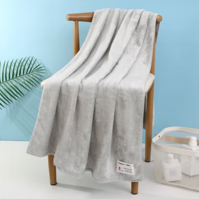 世纪金鹰 竹纤维浴巾 400克*1 条高清大图