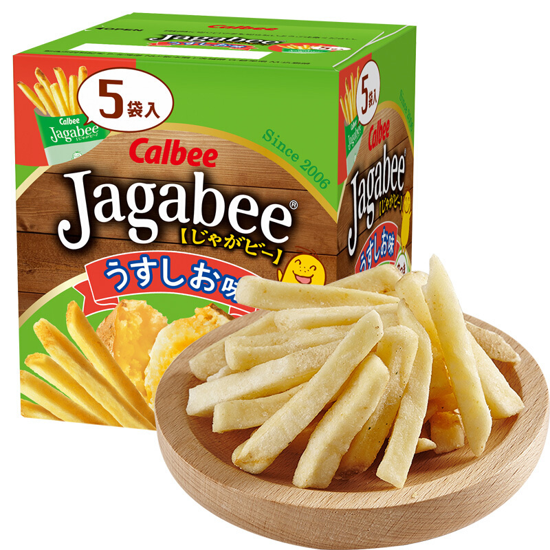 Calbee卡乐比牌佳可比薯条三兄弟咸味薯条80g两件装
