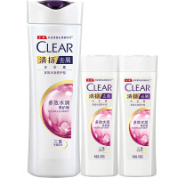 清扬去屑洗发水露乳200ml男女是通用多效水润洗头膏控油去油家庭装套装