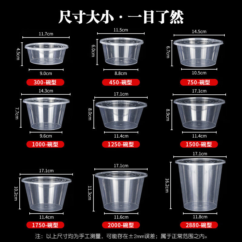 老管家 一次性碗300ml圆形 带盖 450套高清大图